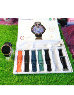 2025 V16 Pro Max Smart Watch | 7-in-1 Round Dial, Wireless Charging, BT Calling, Fitness Tracker (Golden Edition) - Image 2
