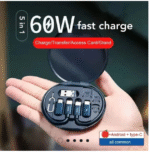 5-in-1 60W Fast Charging Data Cable Set – Multi-Functional Charging & Data Transfer Cable with 3-in-1 + 5-in-1 Adapters | Type-C, iPhone, Android Compatible